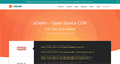 Desktop Screenshot of jsdelivr.com